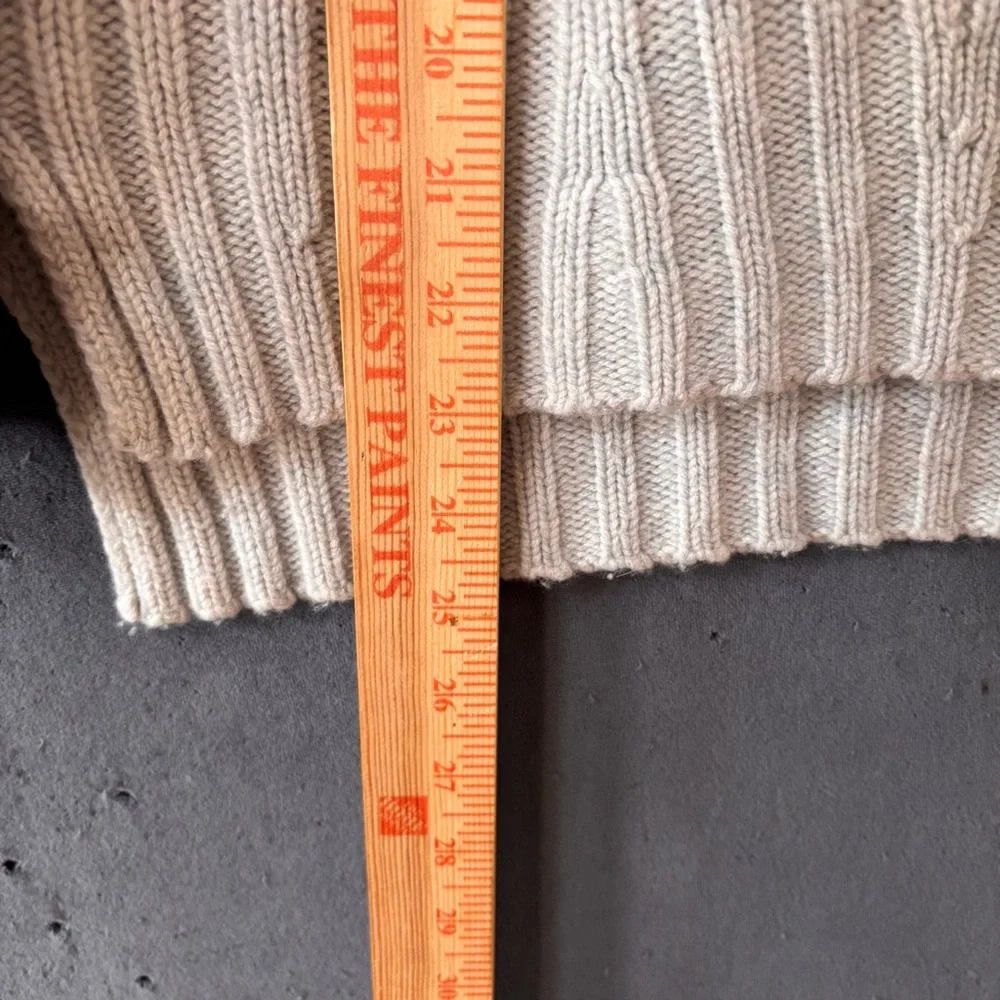 Vince Raglan Ribbed Wool & Cashmere Sweater in Cream - Women’s Sz XS